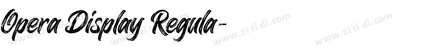 Opera Display Regula字体转换